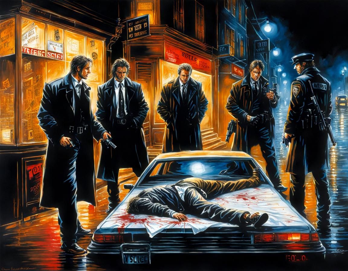 Comic book Crime scene