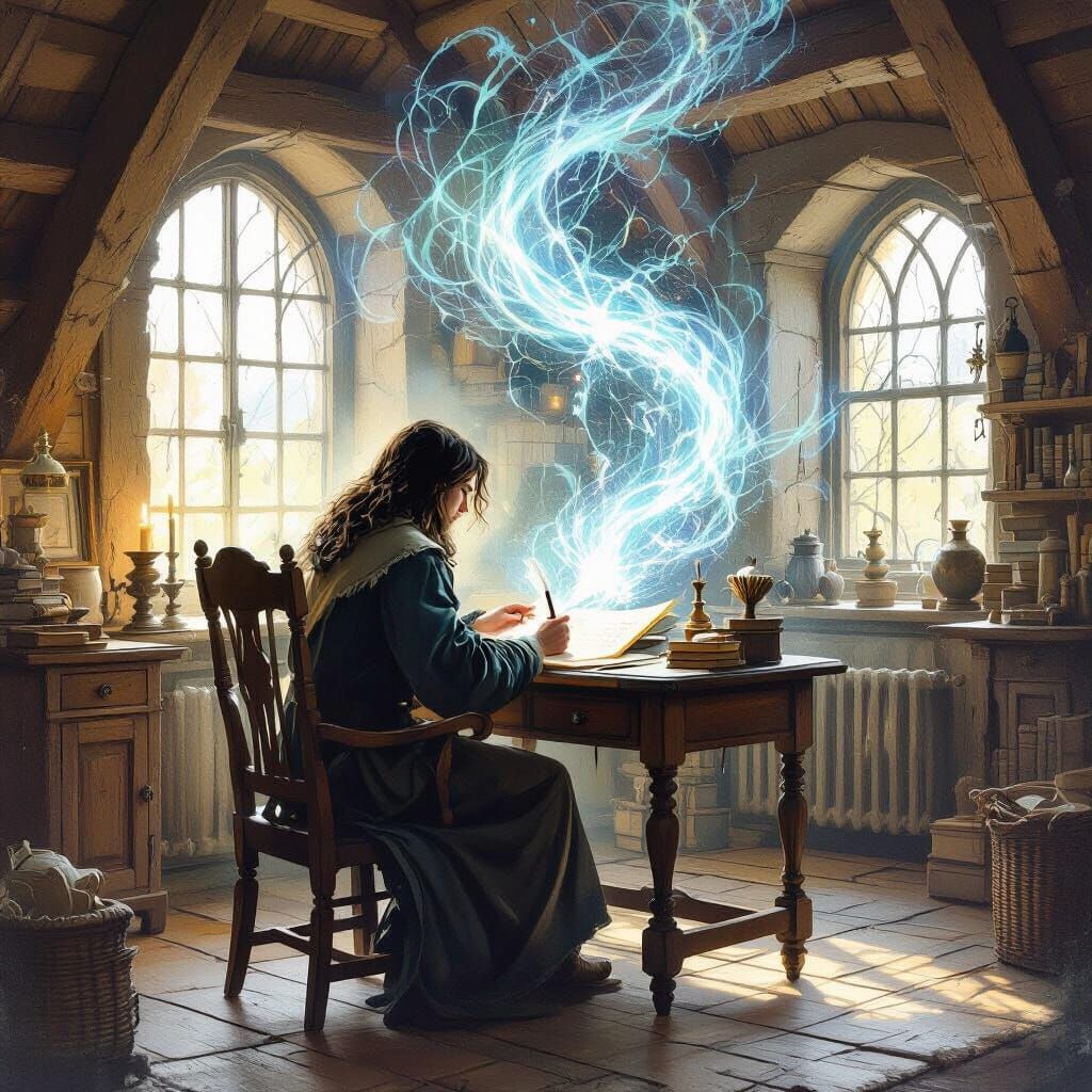 Magical Writing in a Cozy Cottage