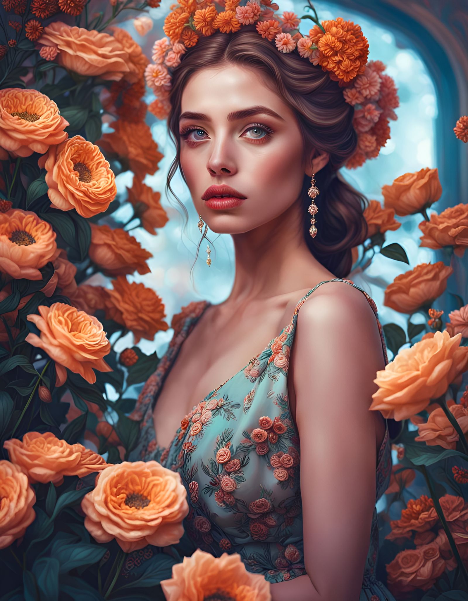Flowered Woman