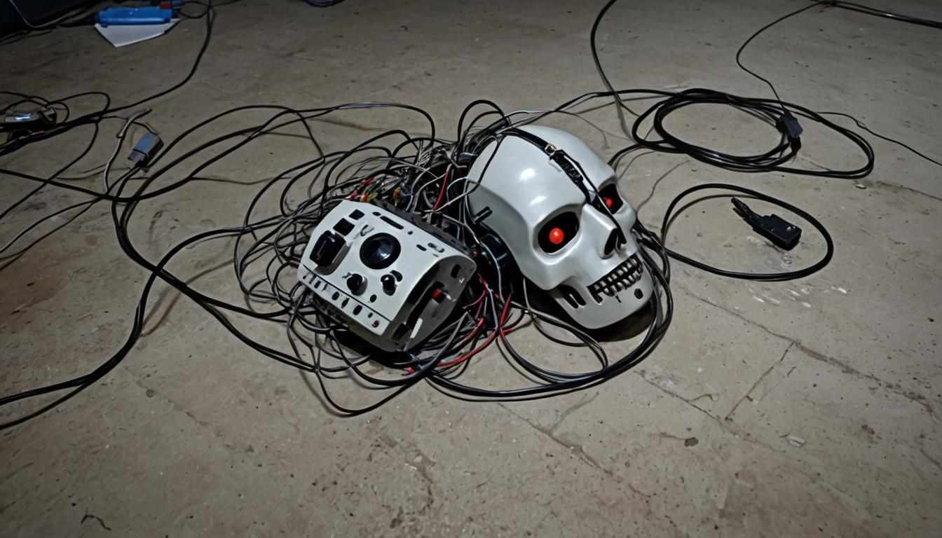 Severed Synth Head in Sci-Fi Underground