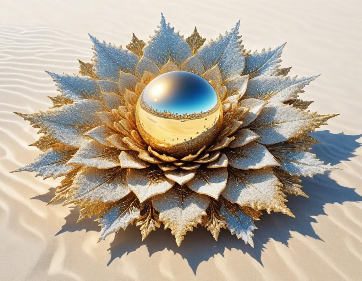 Ethereal Abstract Floral Centerpiece in Surreal Style