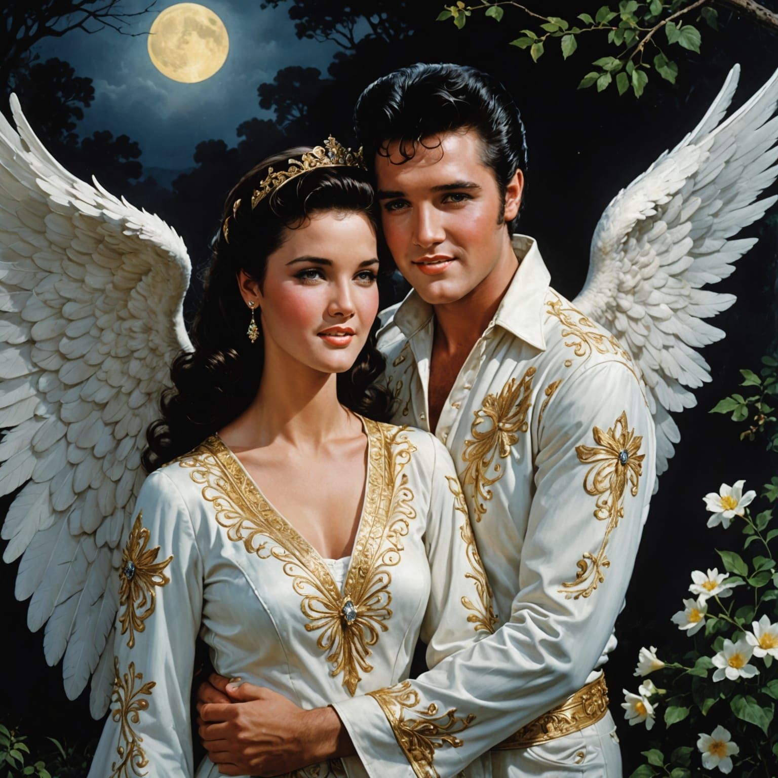 Surreal Dark Fantasy Angels Welcome Home in Vibrant Colors