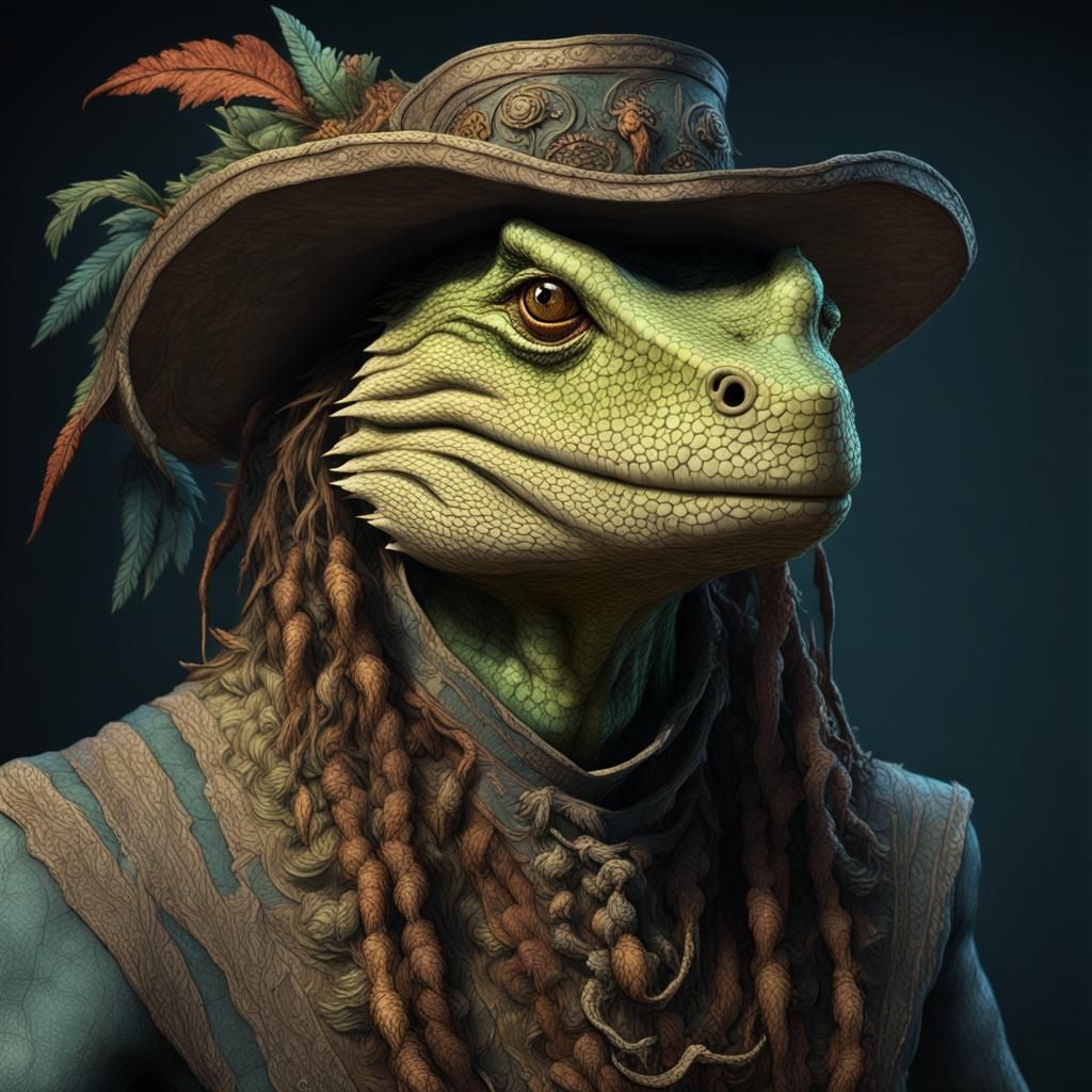 Grizzled Lizardfolk Herbalist