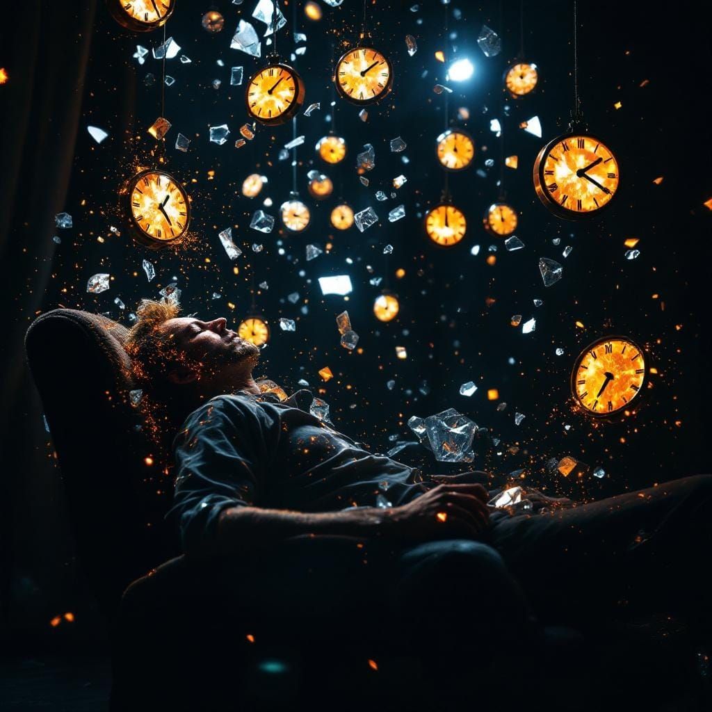 Surreal Caregiver Burnout in Fractured Time