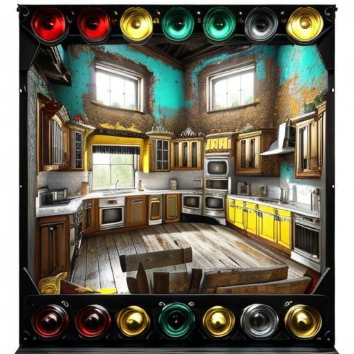 Elaborate Range Cooker in Abandoned Cabin