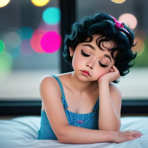 Betty Boop Sleeping: Professional Photography