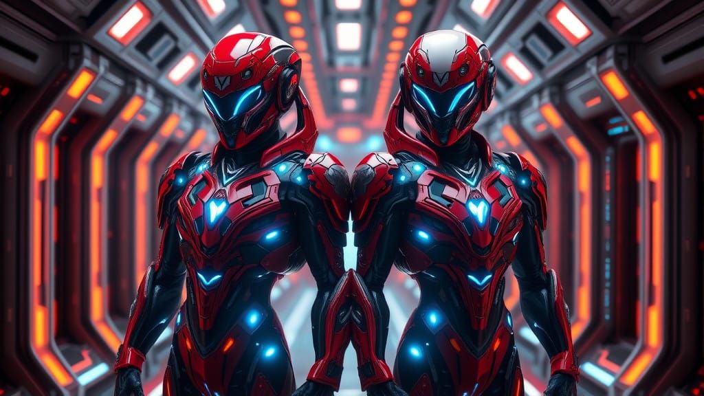 Humanoid Aliens in Futuristic Armor