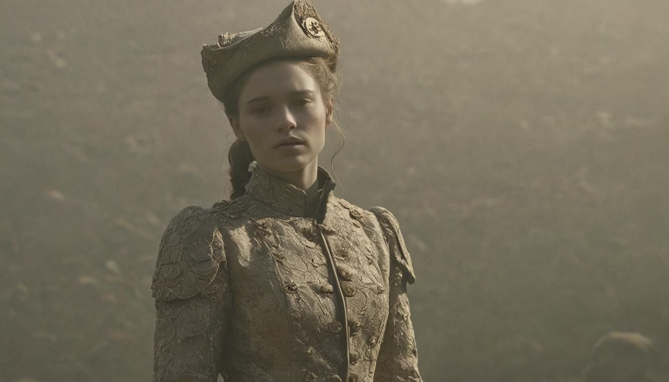 Confident Soldier in Lace Suit: Rembrandt Lighting