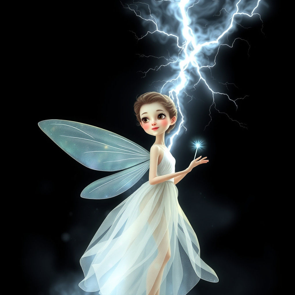 Ethereal Fairy Emerges From Lightning Strike