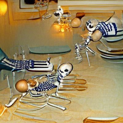 Skeletons Awkward Thanksgiving Dinner
