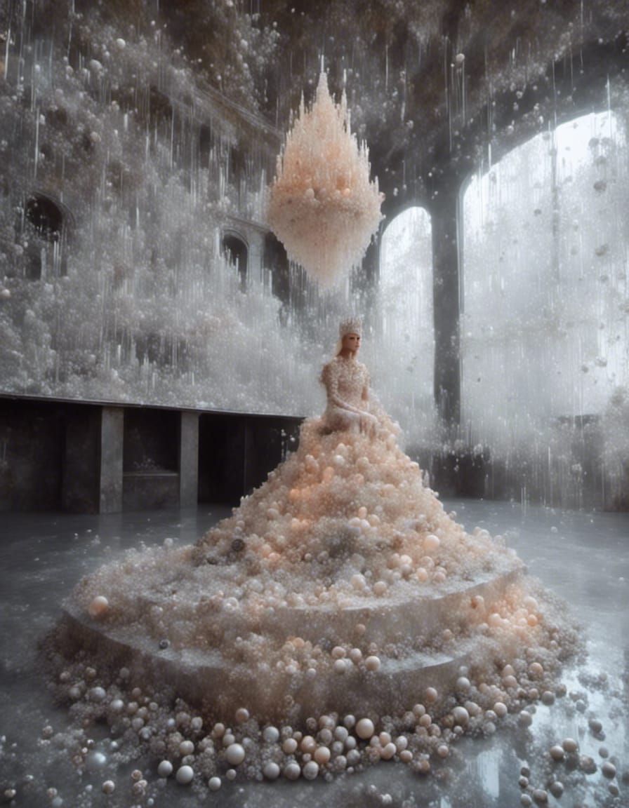 Contemporary Art Installation: Royal Crown with LED Pearls