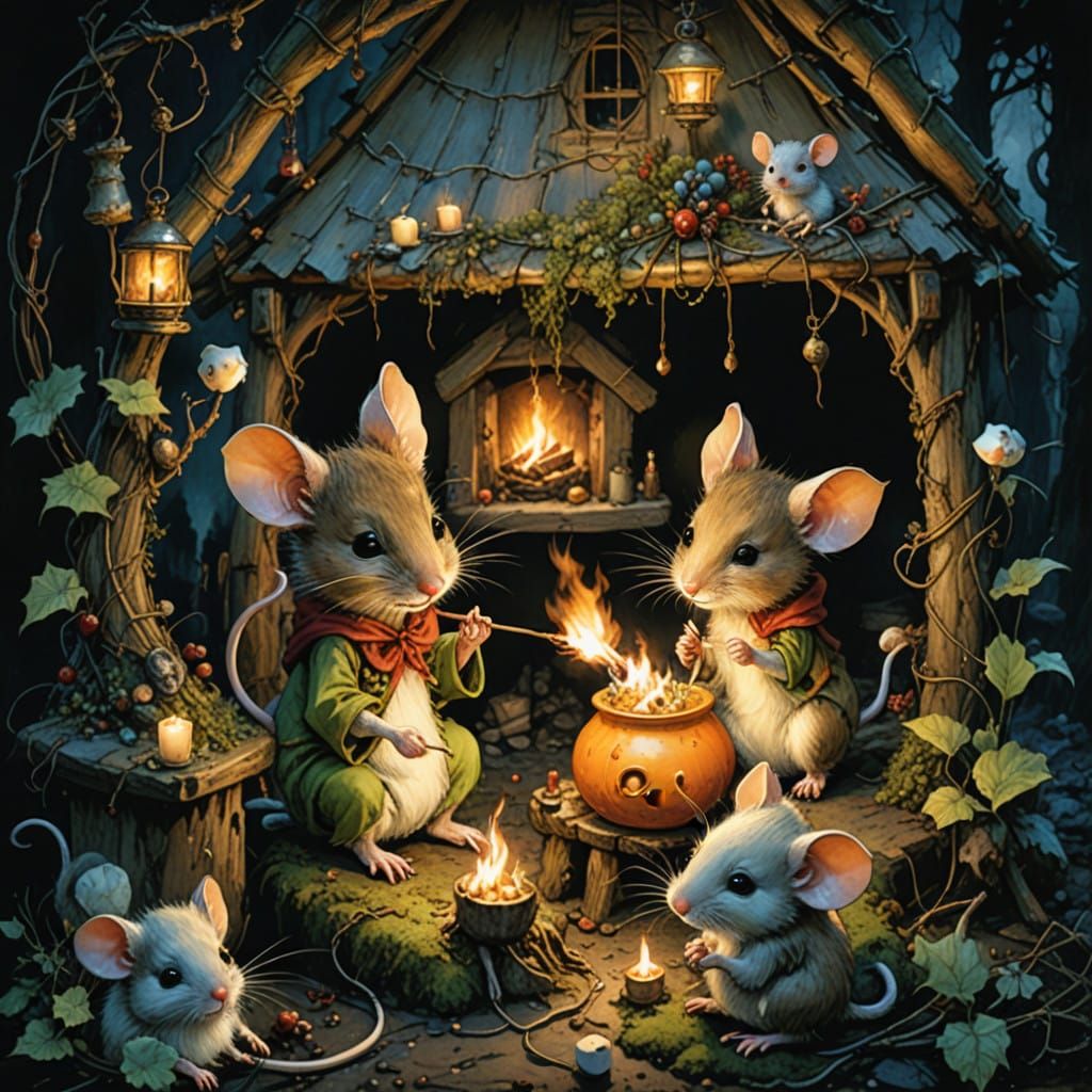 Whimsical Winter in a Rustic Elf Cottage