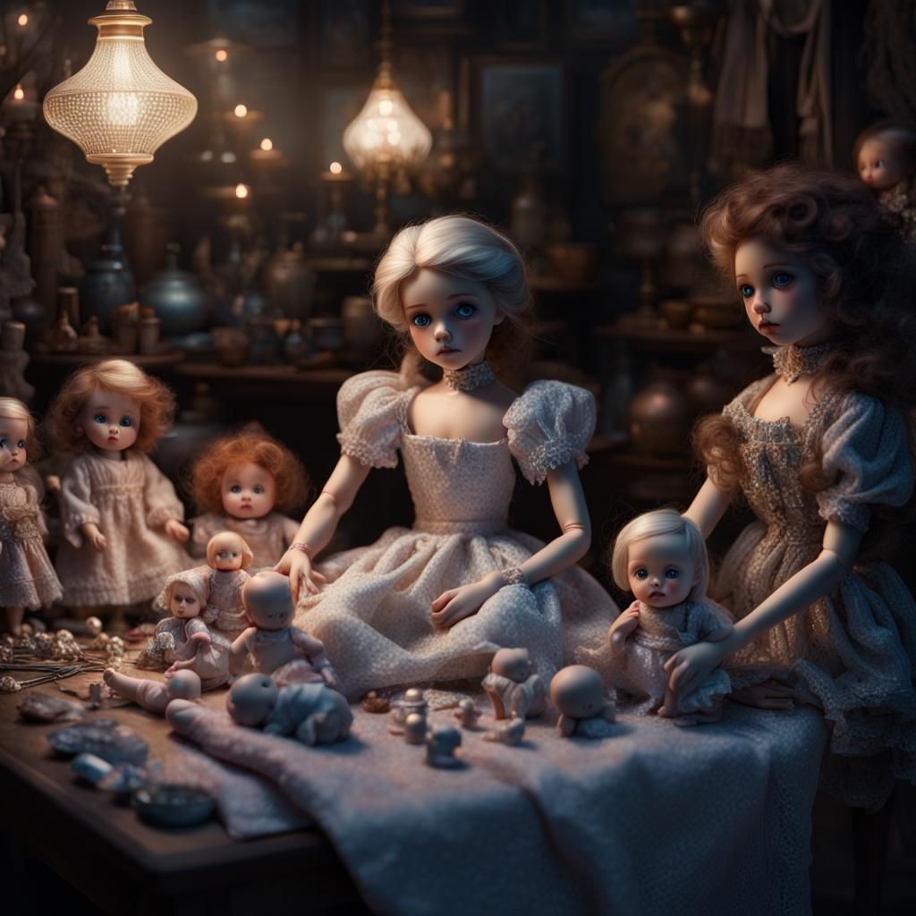 Doll Workshop with Night Glow: Digital Matte Painting