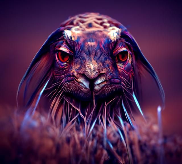 Noble Wild Hare Face by Brom and Mumford