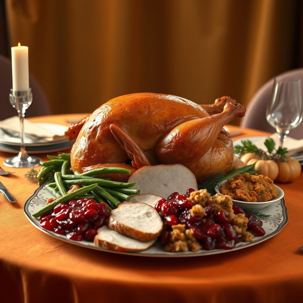 Thanksgiving Feast in Fantasy Concept Art Style