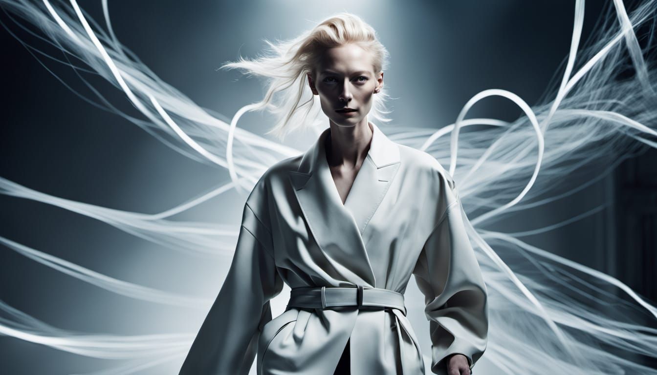Ethereal Vogue Cover: Tilda Swinton in Dramatic Lighting
