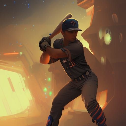 Baseball Players in Intergalactic Concept Art