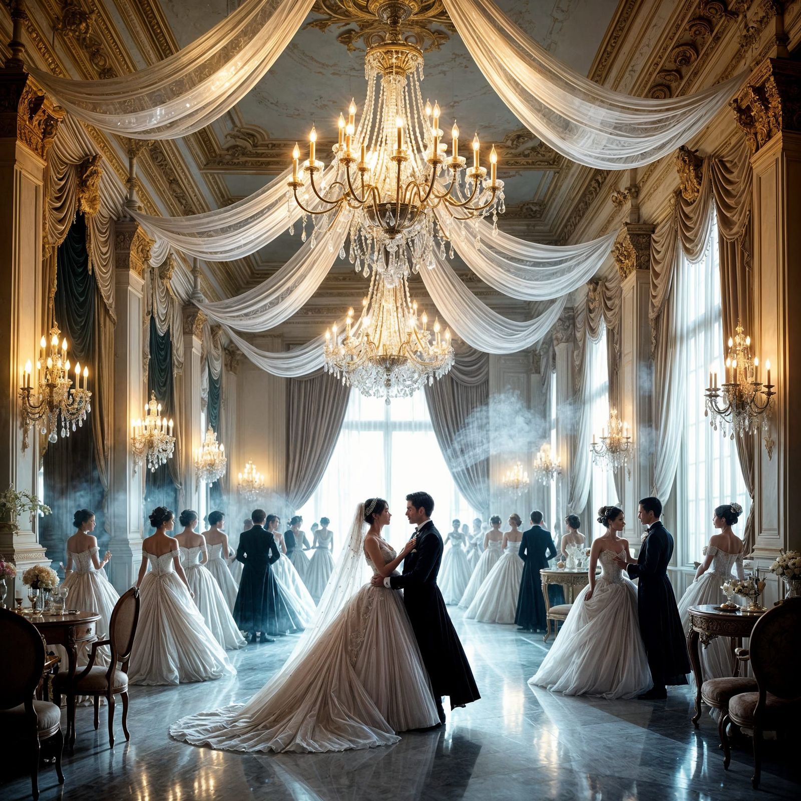 Ethereal Ballroom of Pearl Spider Silk