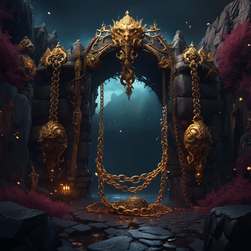 Eshay with Gold Chain in Detailed Matte Painting