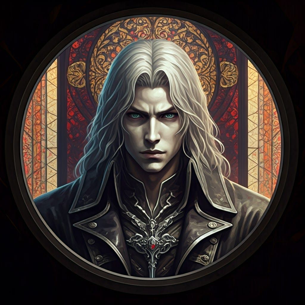 Castlevania Stained Glass Polyptych Illustration