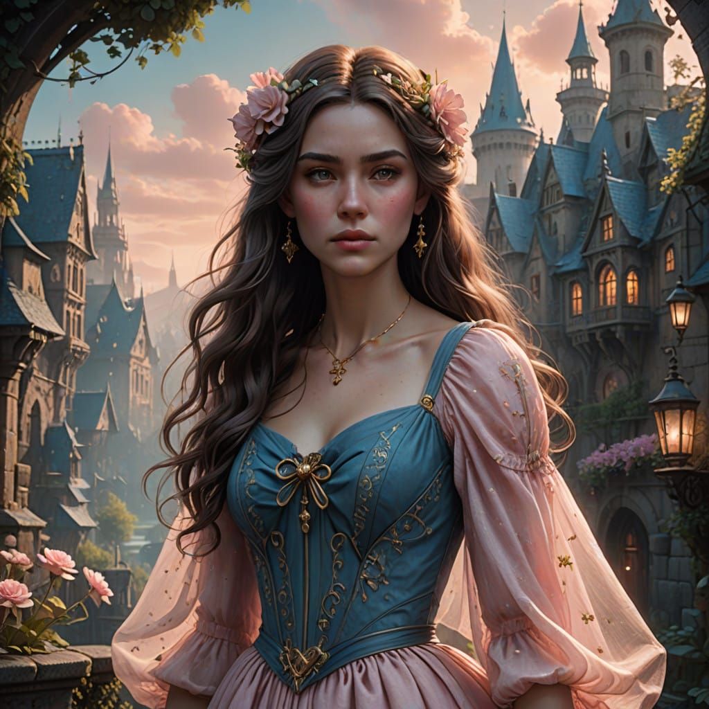 Ethereal Princess in Dreamlike Realism