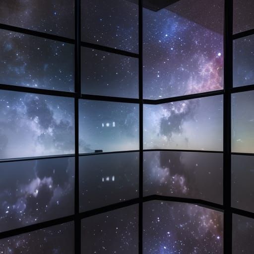 Spectacular Milky Way Reflected in Glass Box