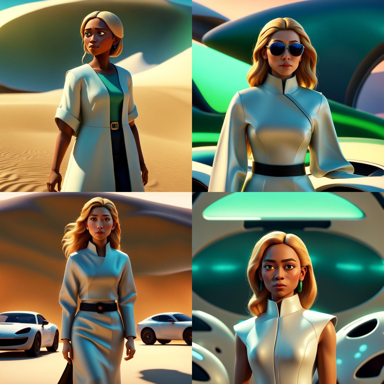 Dichen Lachman as Soyona Santos in 3D Cartoon Style