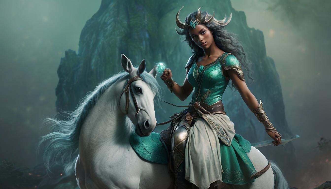 Powerful Centaur in Ethereal Fantasy Landscape