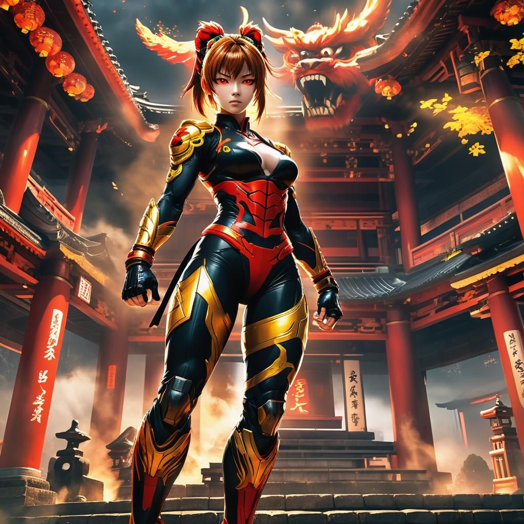 Victorious Asuka Kazama in Manga Style