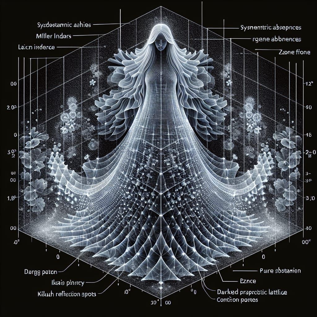 Ethereal Figure Emerges from Crystallographic Patterns in In...