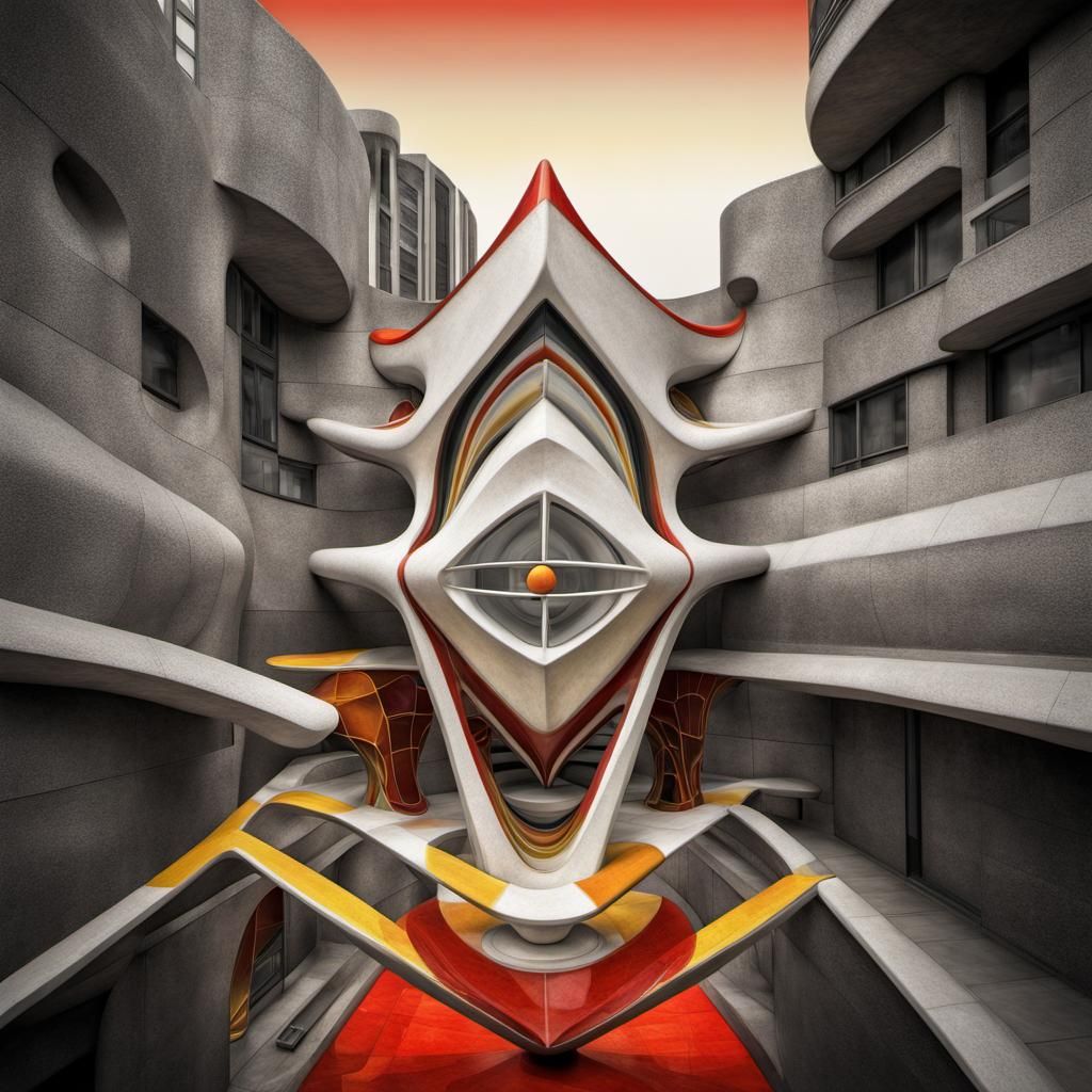 Retro-Futuristic Sculpture in Art Deco Style