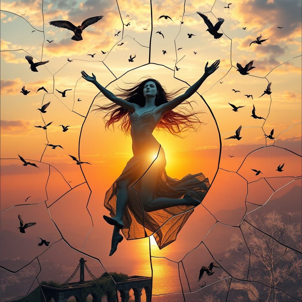 Surreal Collage in Bio Art Style Celebrates Mythology