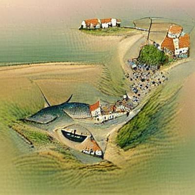 Picturesque Coastal Fishing Hamlet
