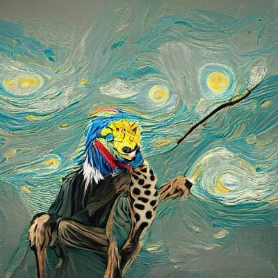 Rafiki in Van Gogh Style