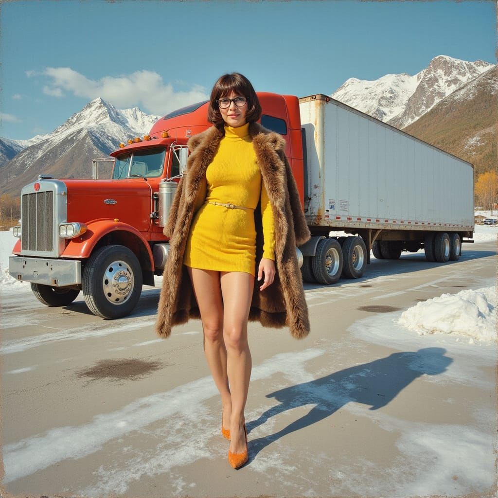 Velma Dinkley Poses in Snowy Truck Stop as Impressionist Pai...
