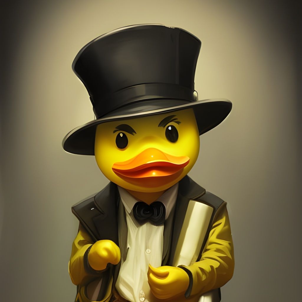 Film Noir Rubber Duck Detective Portrait