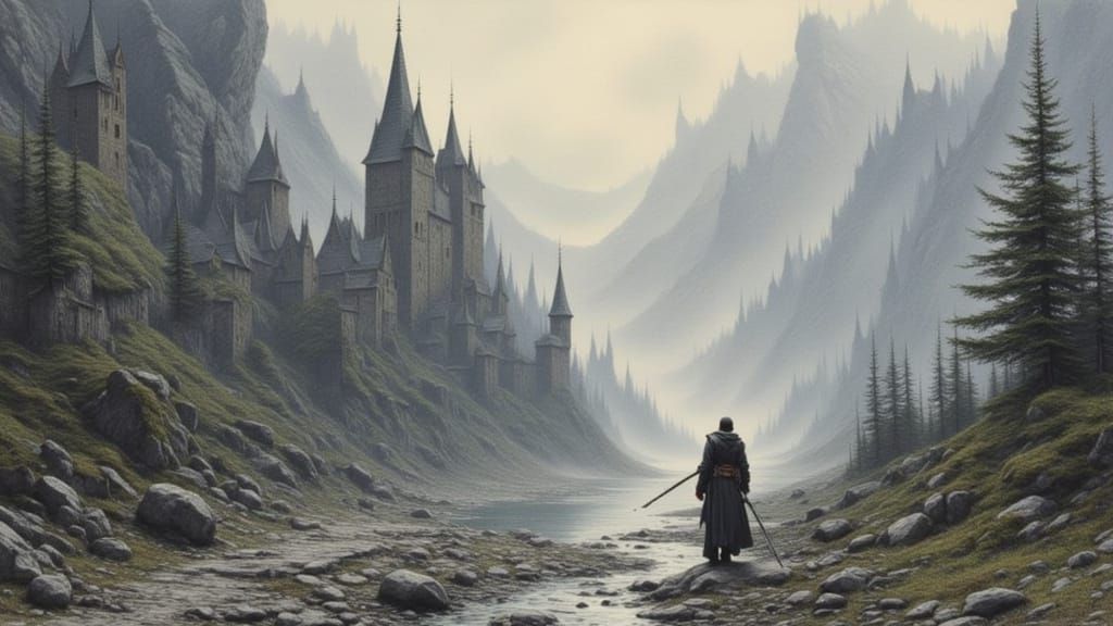 The Beauty of Gray: A Serene Monochrome Landscape