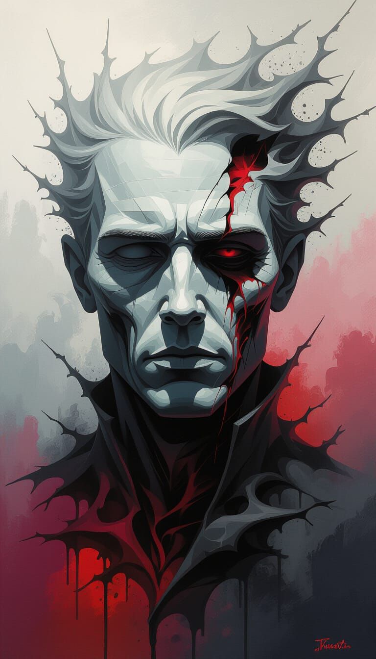 Sinister Gray Ashes of Nothingness in Hyperrealistic Style