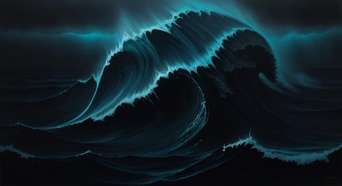 Surreal Ocean Waves Form Evil Watery Skulls