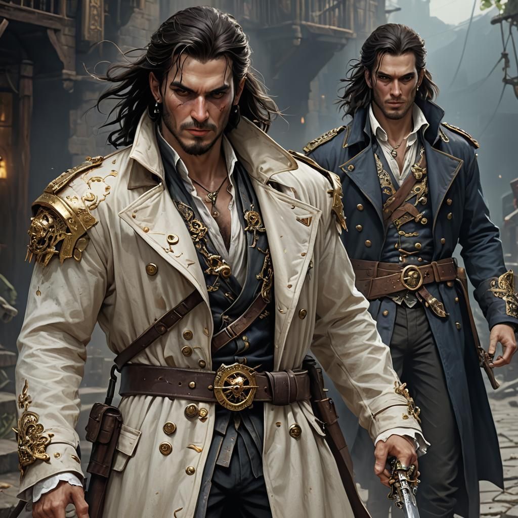 Fantasy Rogue with Daggers: Detailed Matte Painting