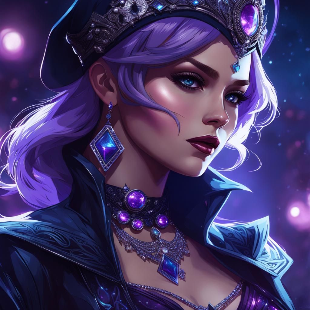 Swedish Woman in Dark Fantasy Ink Painting