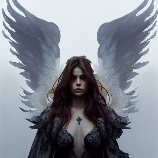 Detailed Portrait of a Fallen Angel