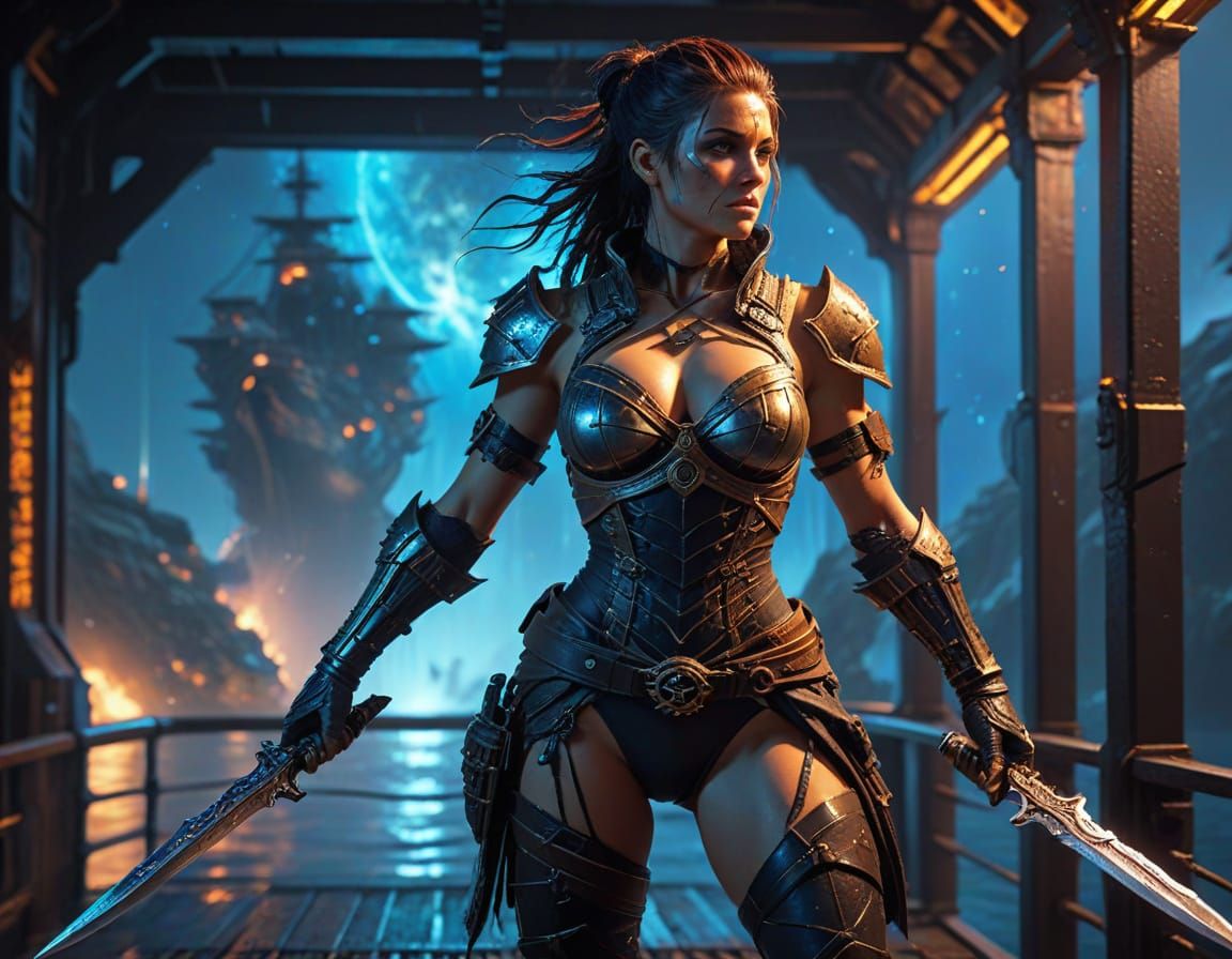 Cyberpunk Space Pirate Masterpiece in 8K Resolution