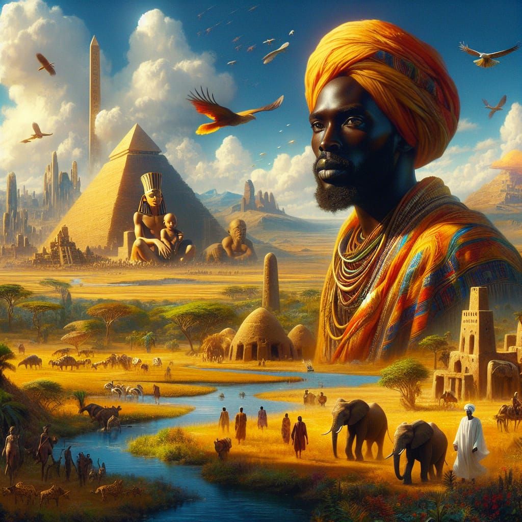 African Richness: A Hyperrealistic Oil Painting in 8K