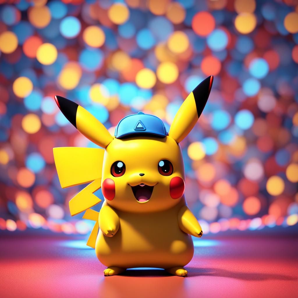 Electric Pikachu 3D Art: Pixar, Disney Style