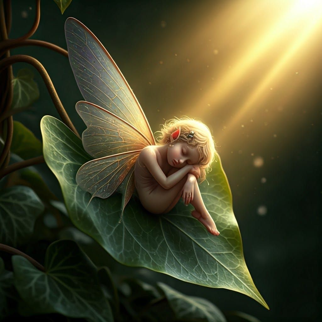 Dreamy Fairy Slumber in Ethereal Light