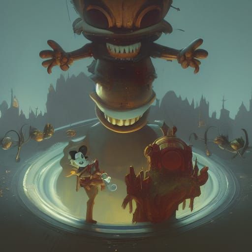Cuphead in Dark Fantasy Style, 8K Resolution
