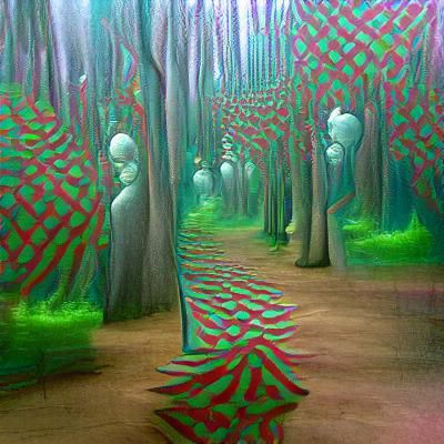 Surreal Forest: Dreamlike Enchanted Scene