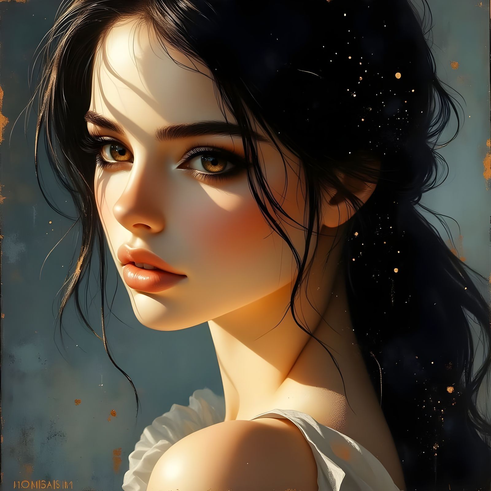 Norse Goddess Portrait in Ethereal Fantasy Style