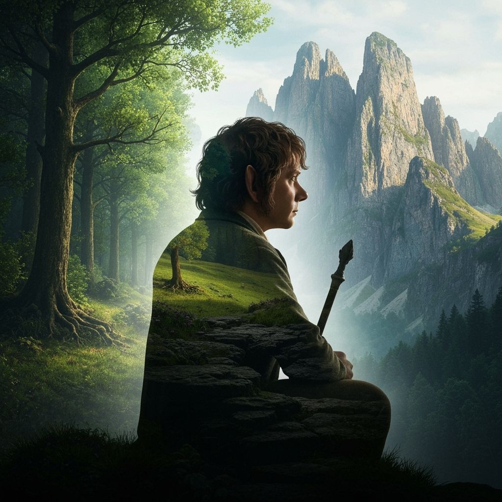 Bilbo Baggins Double Exposure Fantasy Art